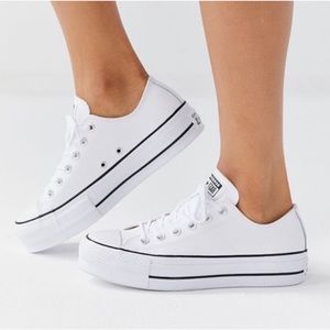 Converse Leather All Star Platform Sneakers 8.5